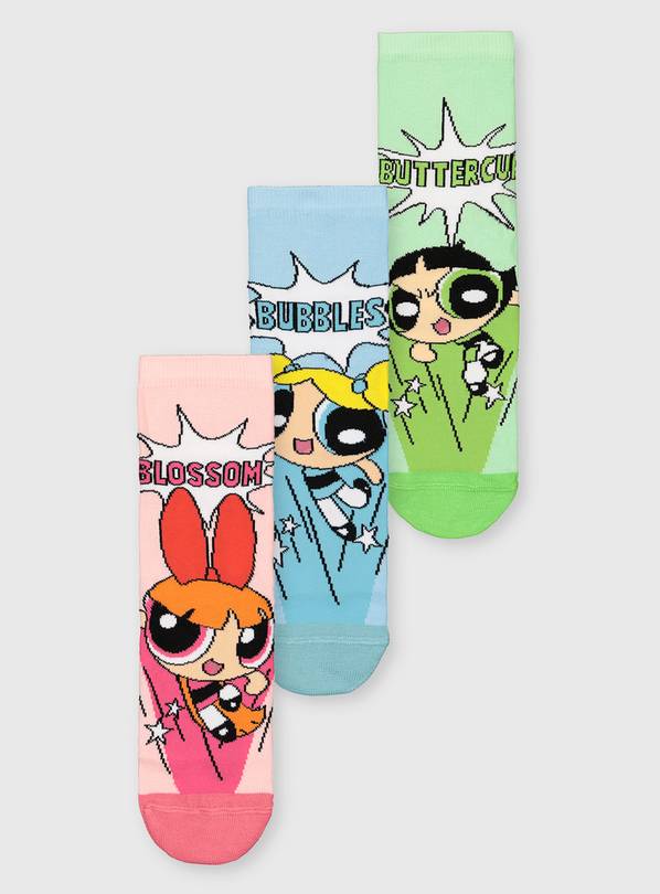 Buy Powerpuff Girls Pastel Ankle Socks 3 Pack 4 8 Socks Argos 7762